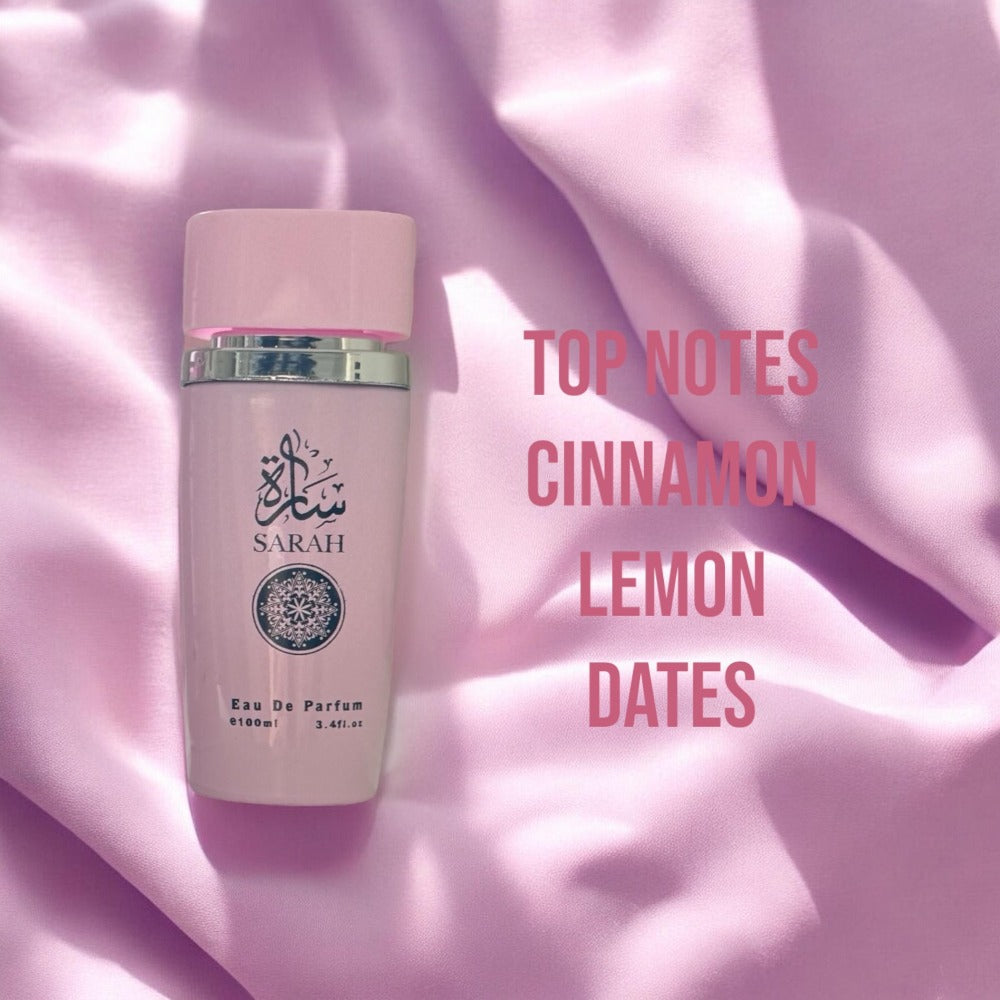 Floral Eau de Parfum for Women — Sarah Pink Delicate Feminine Elegance 100ml / 3.38 Fl Oz, Romantic Confident Long-Lasting Fragrance Spray for Any Occasion