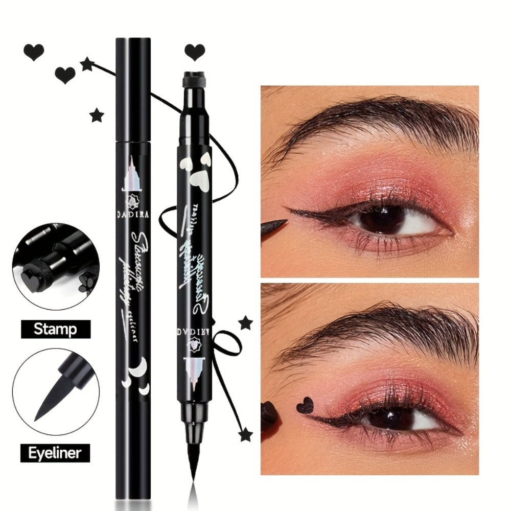 Eyeliner Pen Set 6pcs Waterproof Smudge-Proof Double-Ended Liquid Eyeliner Kit - Oil-Proof Long-Lasting Precision Eye Liner Pencil for Women Holiday Gift