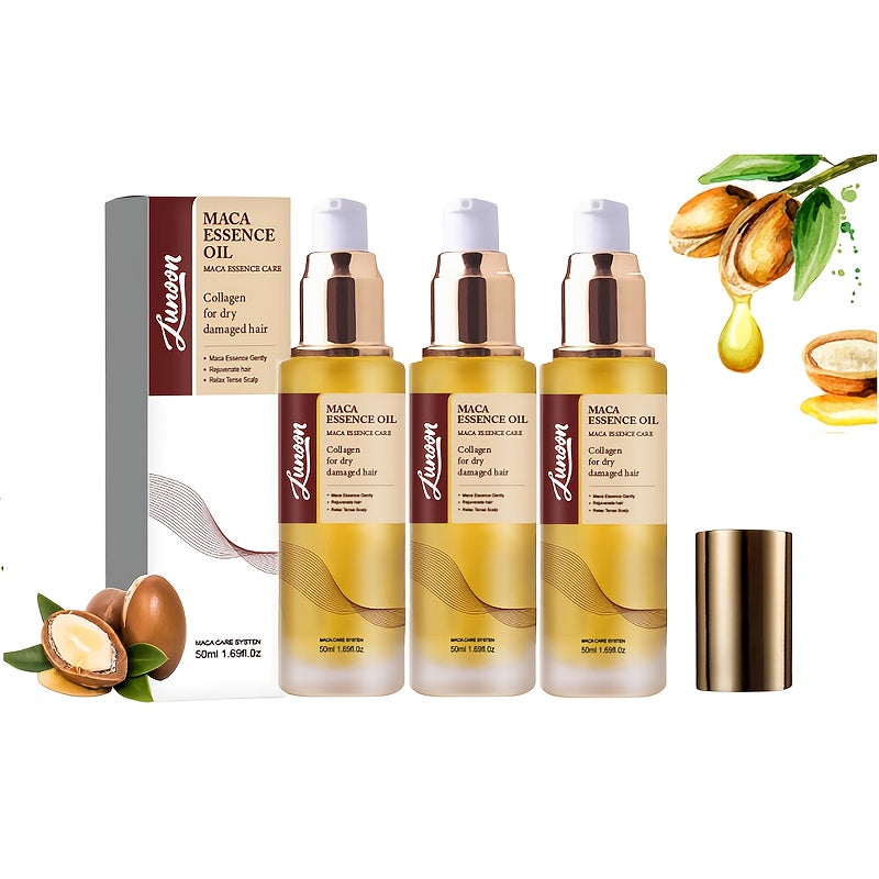 1.69oz/1.69fl.ozMoroccan Argan Oil for Hair- Cold Press Argan Essential Oil for Hair Care, Power Collagen Hair Mask for Dry Frizzy Curly Or Straight Fine Hair, Long-Lasting Nourishing