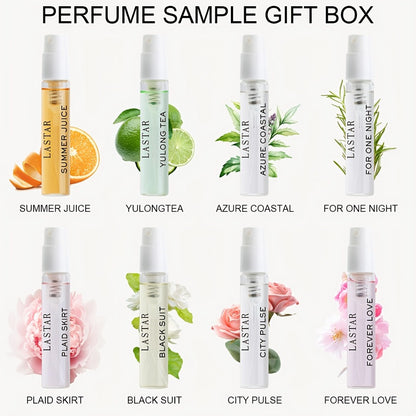 Mini Perfume Set for Women 8 Piece Gift Box - Woody Floral Fruity Fragrance Sampler Kit Long Lasting 0.81oz Each Travel Friendly Holiday Christmas Birthday Gift