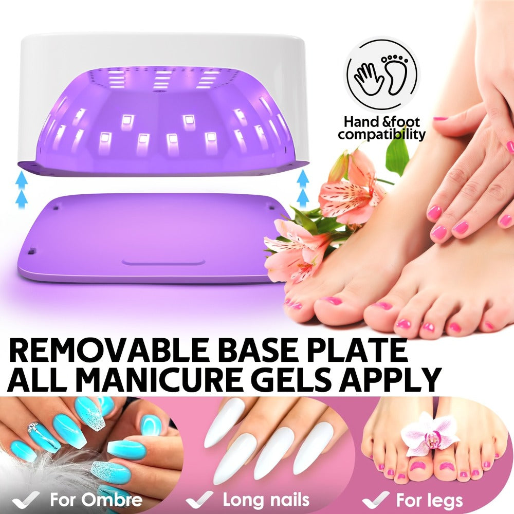 Rechargable LED Nail Lamp Dryer with HD Display Smart Nail Drying Lamp for Fast Dry All Gel Nail Polish Manicure Tools