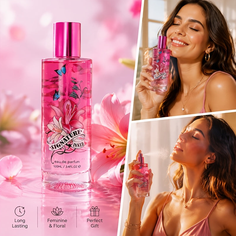 3.4fl.oz Women's Eau De Parfum Spray - Long-Lasting Fragance Spray, with Mango, Grapefruit and Wild Strawberry, Perfect for Dating, Daily Life, Parties and Gift Giving - 1/2pcs