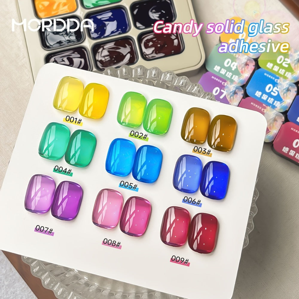 9 Shades for Fall And Winter: New Nail Polish That Is Durable And Long-Lasting, Featuring a Gradient Effect. Perfect for Manicures, Gift Ideas, Nail Salons, And Includes Glass Beads And Candy Gel