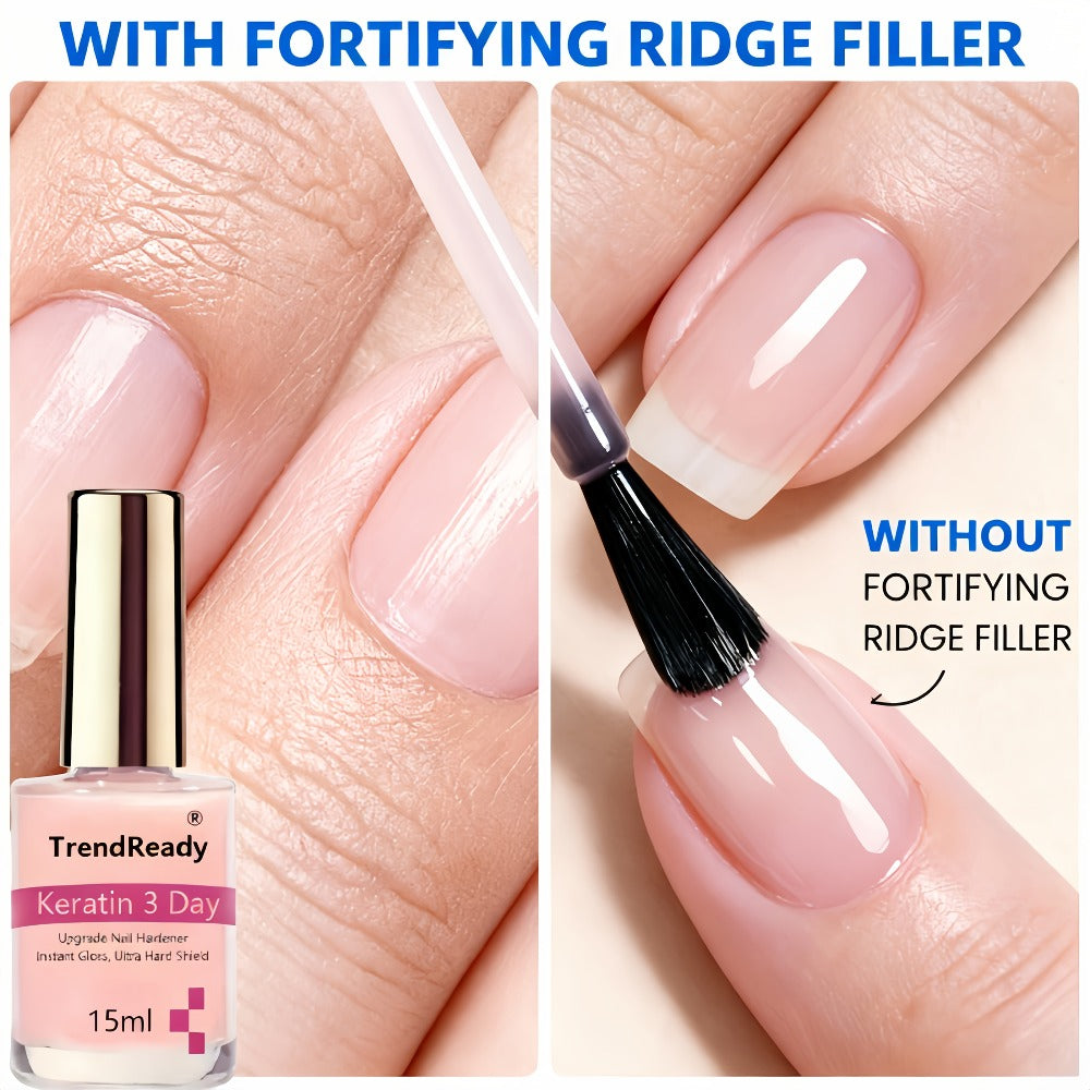 2pcs 0.51oz Nail Hardener for Weak Nails | Long Lasting & Fast Dry Nail Protein Hardener for Weak Nails | Clear Nail Polish Base Coat Concealer Ridge Filler for Nails, Smoothes Nails, Quick Air Dry, HEMA Free|Halloween, Nail Oil