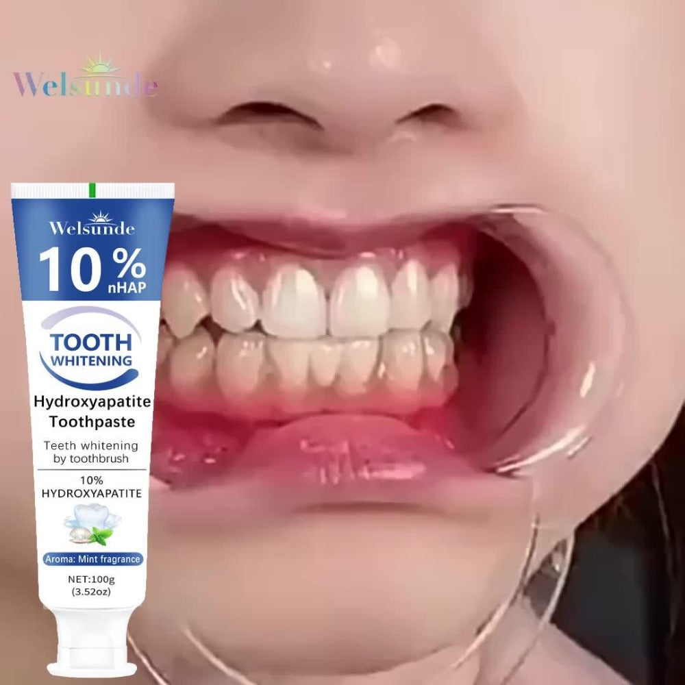2pcs 10% Hydroxyapatite Toothpaste for Deep Cleaning & Brighter Smile, Hydroxyapatite Toothpaste - European Formula with Minty Fresh Breath, Gentle on Gums, Ideal Oral Hygiene Gift for Women & Men, suitable for everyday, Dental Care, Refreshing