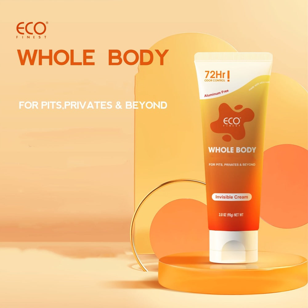 Complete Body Deodorant, Cream Tube, 72 Hours of Odor Protection, Made with Natural Ingredients, Safe for Skin, Scented with Orange And Lavender