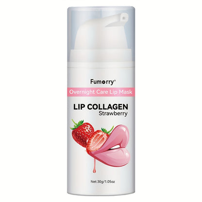 Lip Mask Overnight Collagen Plumping Moisturizing Repair Dry Cracked Lips Night Care Revitalizing Lip Treatment Protects Softens 30g 1.05oz