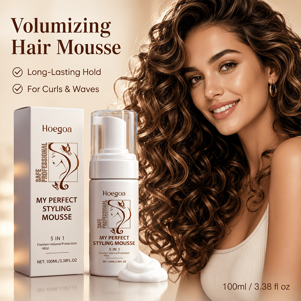 Hair Styling Mousse 100ml/3.38fl.oz, Mint Extract, Hyaluronic Acid, Mild Ingredients, Lasting Styling And Moisturizing, Make Hair Look Good All Day Long, Gift for Women, Mom, Girlfriend