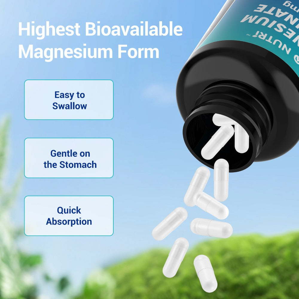 Magnesium Glycinate 500mg 240 Capsules Magnesium Glycinate Capsules, Chelated Magnesium for Sleep, Stress, Relaxation