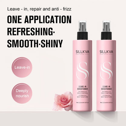 Leave-In Conditioner Spray Heat Protectant — Deep Conditioning Anti-Frizz for Dry, Damaged & All Hair Types, Instant Hydration No Rinse 6.55oz