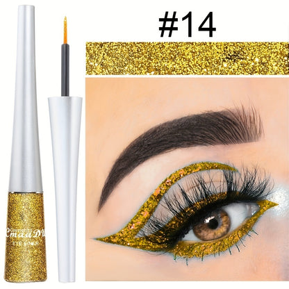 Glitter Liquid Eyeliner Set 16 Colors Sparkling Eye Liner Kit Waterproof Long Lasting Party Stage Festival Makeup Beauty Tool