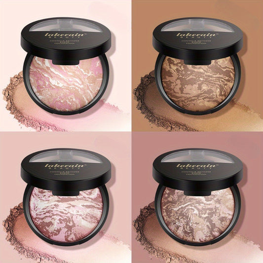 [Easter, Ideal Gift] 2pcs Marble Baking Paint Palette, Including Nose Shadow, Powder Blusher, Fluorescent Powder And Contour Powder, Durable, Four Colors, Light And Easy to Mix, Suitable for All Skin Types, Easter, Spring And Summer, An Ideal Gift for Gir
