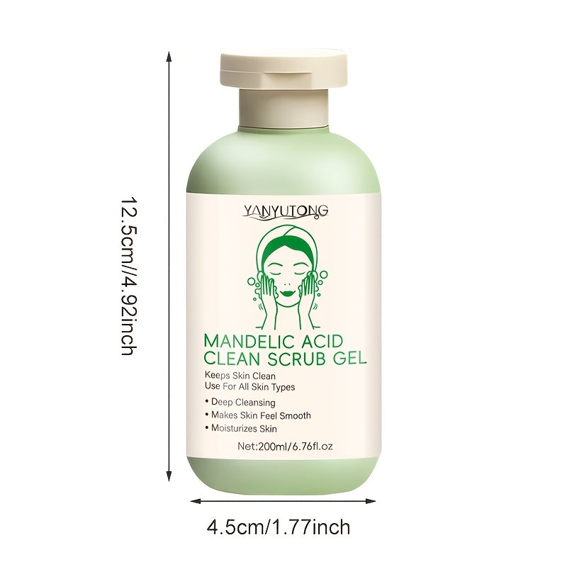 Deep Cleansing Exfoliating Gel, Featuring Mandelic Acid - with Aloe Vera And Rose Extract, Provides Long-Lasting Hydration to Cleanse Pores, Suitable for Daily Use on Both Face And Body