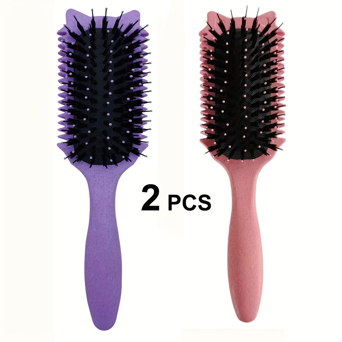 1/2pcs Green Curly Hair Brush Curly Waves Reduce Hair Pull Fun Cat Head Design Perfectly Designed Curly Hair