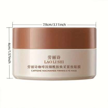 Firming Eye Mask Patches with Caffeine Hyaluronic Acid Niacinamide Lift Tighten Brighten Moisturize Dark Circles Puffiness All Skin Types Gift 60pcs