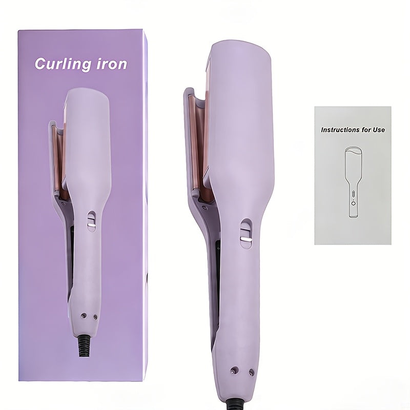 Curling Iron 32mm Professional — Wave & Deep Curl Barrel, Anti-Scald Safe Temp Control, Long-Lasting Salon Curls for Hair Enthusiasts & Stylists, Gift for Her — Purple