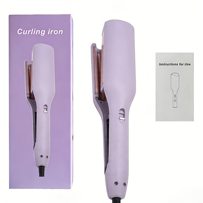 Curling Iron 32mm Professional — Wave & Deep Curl Barrel, Anti-Scald Safe Temp Control, Long-Lasting Salon Curls for Hair Enthusiasts & Stylists, Gift for Her — Purple