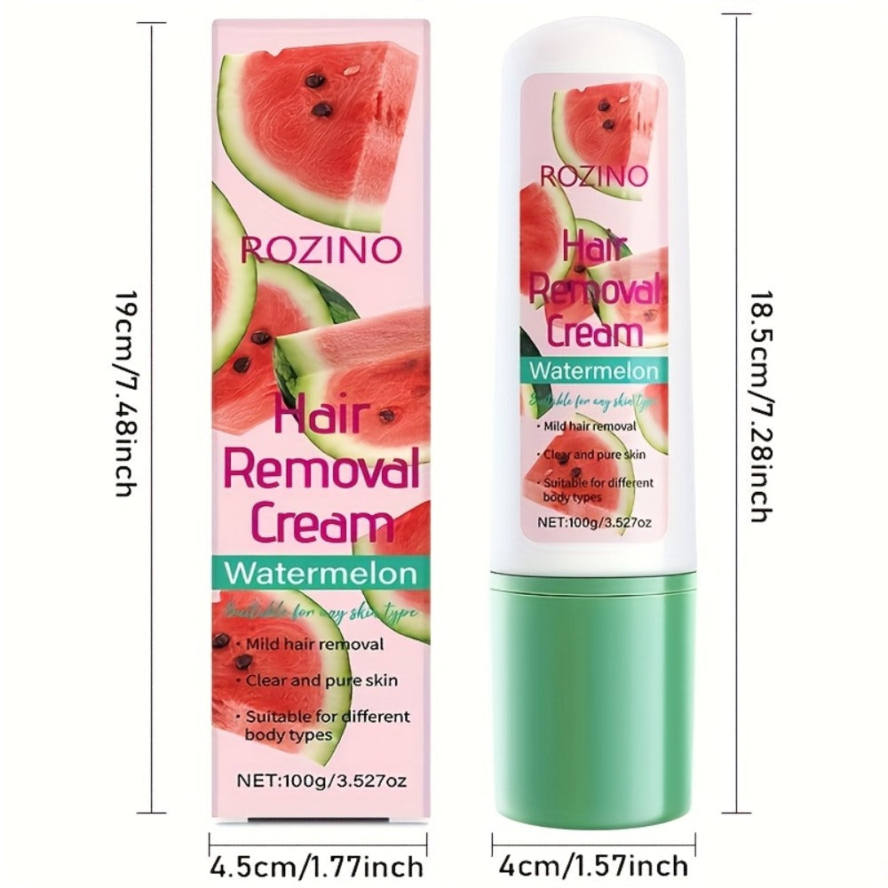 Use Once For, 3-Month Effectiveness, 100g Watermelon Hair Removal Cream, Instant Hair Removal, Non Irritating To The Light Beige, Smooth And Residue Free Semi Permanent, Used For Hair Removal On The Face, Lips, Armpits, Legs Arms And Private Areas