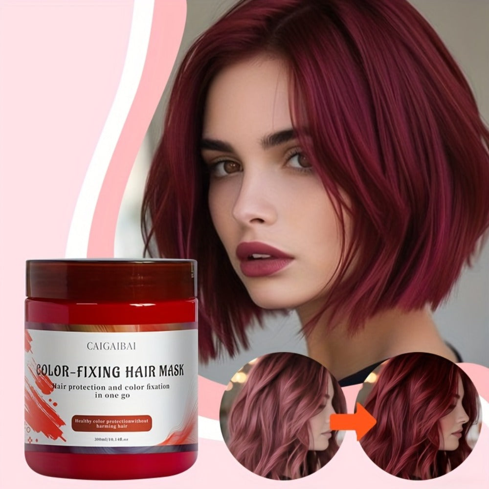 Rosemary Hair Mask Intensive Conditioner & Color Reviver for Dyed Hair - Deep Conditioning Fortifying Treatment All Hair Types Red Purple Gray 300ml