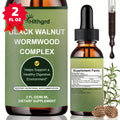 HIthgrd Wormwood Black Walnut Clove Complex Liquid Extract Liquid Drops for Improve Digestive, Gut Support Cleansing Orange Flavor 2fl.oz Suitable for Women Men Black Walnut Wormwood Clove Herbal Supplement