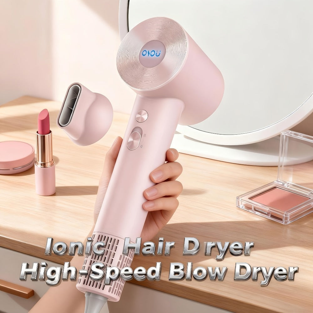 Ionic Hair Dryer, High-Speed Blow Dryer - 110, 000 RPM Brushless Motor, 500 Million Negative Ions, Ultra-Light & Small, Smart Temp Control, Quiet Hairdryer for Women, Ideal for Travel, Home