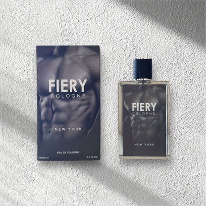 Fiery New York Men's Cologne Eau de Parfum Spray - Long Lasting Bold Citrus Spice Scent with Lemon Orange Cardamom - Mens Perfume for Daily Wear Dates & Gifting
