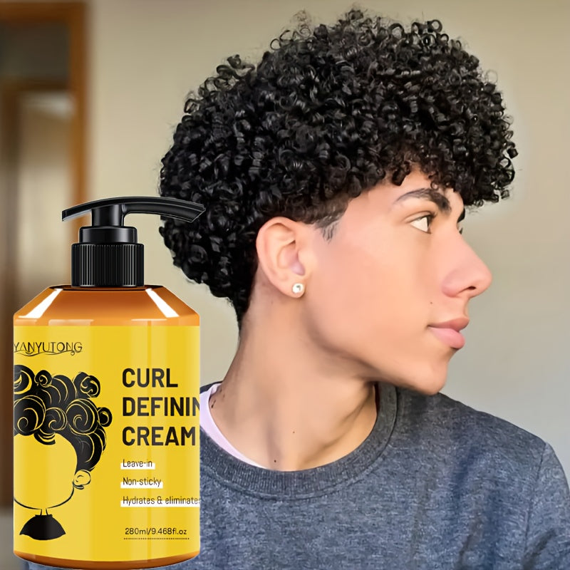 Adult Curling And Styling Cream | 1 Bottle, 9, 47 Oz | Argan Oil | Moisturizing, Long-lasting Styling, Controlling Frizz, Non Greasy | Hairstyle Design | Suitable For Regular, Wavy, And Curly Hair | Fashionable Bottle Body Design