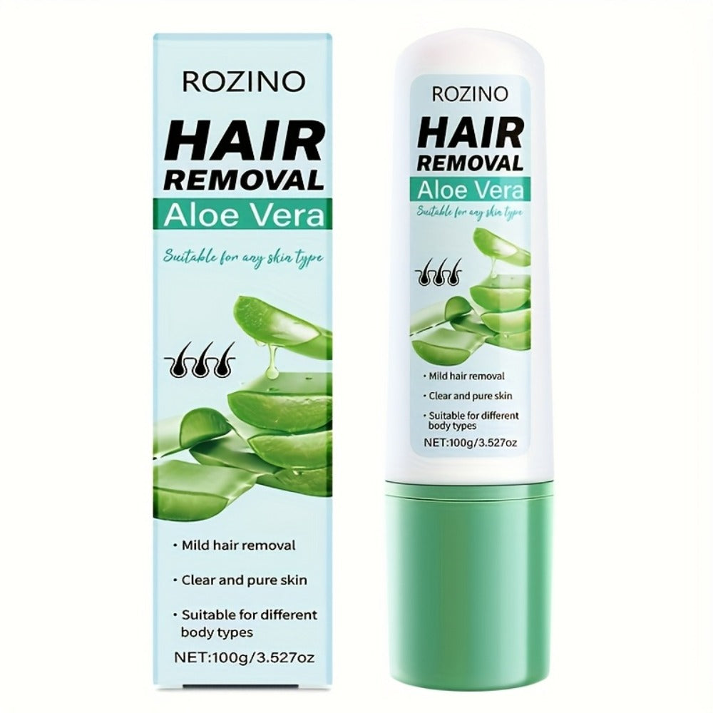 3.53 oz Of Aloe Vera Hair Removal Cream, Gentle And Non-irritating, Removes Hair Thoroughly And Quickly In 5 Minutes. Suitable for Lips, Armpits, Legs, Arms, Private Areas, Chest, And for Both Men And Women All Over The Body