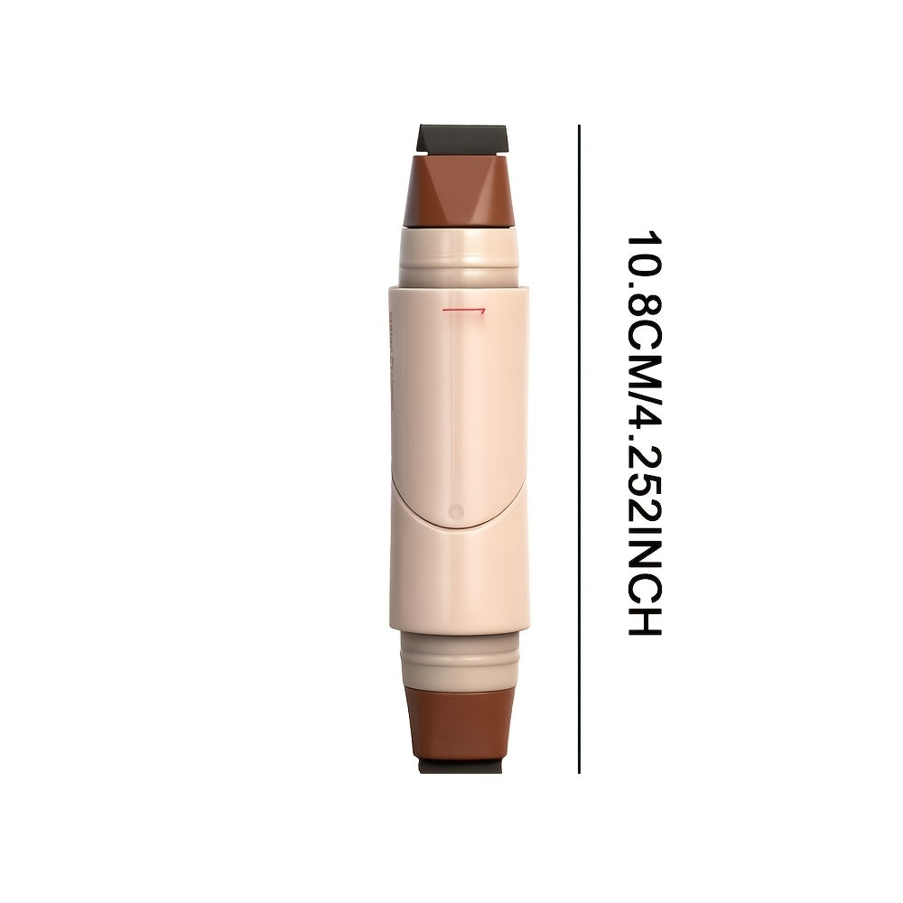 3pcs Double-headed Rotating Eyeliner Stamp Pen, Available In Two Colors (black/brown), One Stamp for Perfect Application, Quick-drying, Waterproof And Sweatproof, No Smudging, 24-hour Wear, Suitable for Beginners