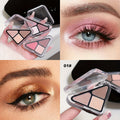 Mini 3-Color Eyeshadow Palette | Matte Nature Shimmery End, Compact, Travel-Friendly, with Makeup Brush, Ideal for Everyday Touch-Up, Perfect Gift
