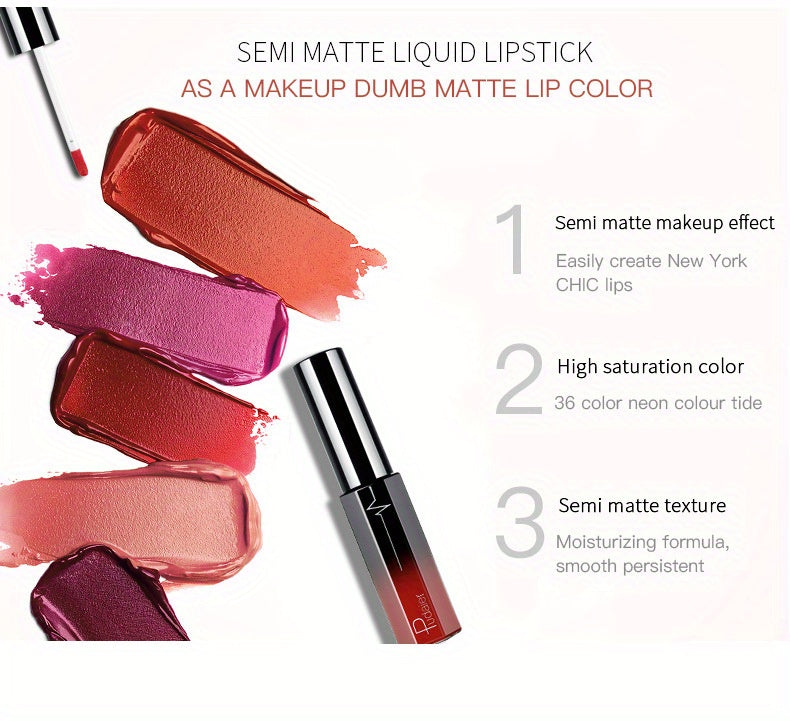 [Matte Mist Lip Gloss] Pudaier Matte Mist Lip Gloss Long-Lasting Color Not Easy to Stick to The Cup, Anti-Smudge Lip Glaze Liquid Lipstick, Velvet Matte Lipstick Lipsticks Waterproof Long Lasting 24 Hours