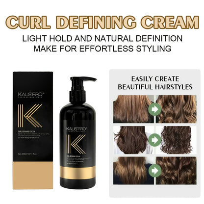 Curl Styling Cream 300ml Enhances Curls Frizz Control Moisturizing Long-Lasting Antistatic Non-Irritating Scalp-Safe Curly Hair Serum for Men and Women Natural Curl Definer Hair Styling Product