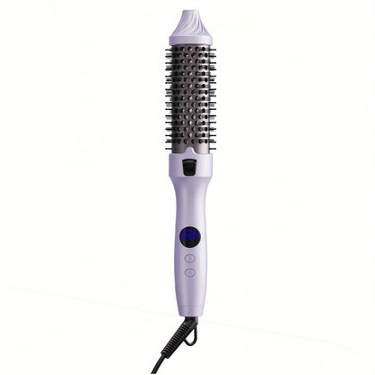 Thermal Air Brush 2-in-1 Straightener & Curler – Blowout Brush with Negative Ion Technology, Frizz-Free Temp Control, Lightweight Travel Hair Styling Tool for Women