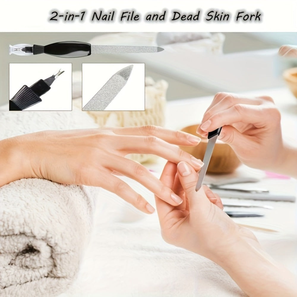 10/23pcs of Professional Pedicure Tool Set, Stainless Steel Foot Care Tool Set, Dead Skin Removal Pedicure Tool Set, Travel Essential for Men And Women