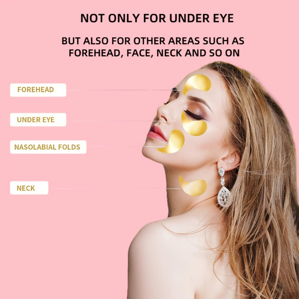 [Christmas Halloween Gift] Moisturizing Glitter Eye Mask, 12 Pairs, Natural Ingredients, Rich in Caffeine And Collagen, Long-Lasting Moisturizing, Gentle, Visibly Minimize Wrinkles And Fine Lines, Skincare for All Skin Types, Christmas Gift, Halloween Gif