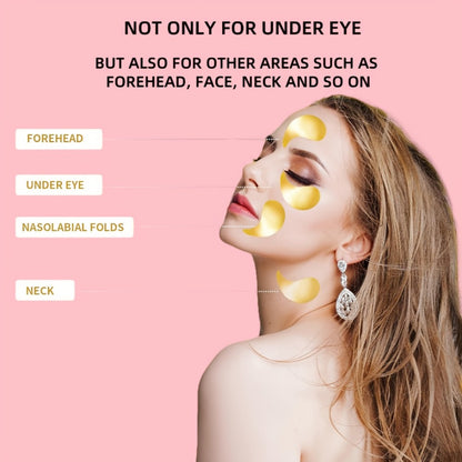 Under Eye Patches Collagen Eye Mask for Dark Circles and Puffiness - 12 Pairs Glitter Gold Anti-Wrinkle Moisturizing Gel Eye Pads for Women Skincare