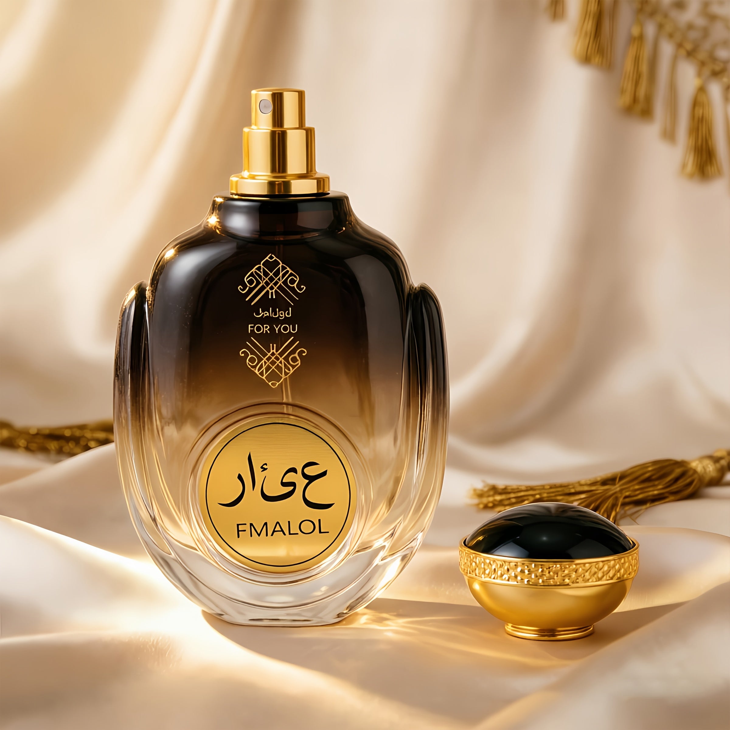 Luxury Arabic Men'S Perfume - Long-lasting Agarwood And Woody Notes, Elegantly Gradient-hued Bottle Adorned With Arabic Calligraphy And Islamic Art Designs, 3.4 Fl Oz. Suitable For Daily Wear And Special Occasions. The Perfect Gift For Him.