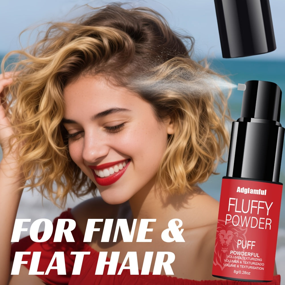 Adglamful Hair Styling Powder, Press Bottle Oil Control Powder for Texture & Natural Finish, Lightweight Oil Absorption, No-Rinse Formula for Flat & Oily Fine Hair, Essential for Business Travel