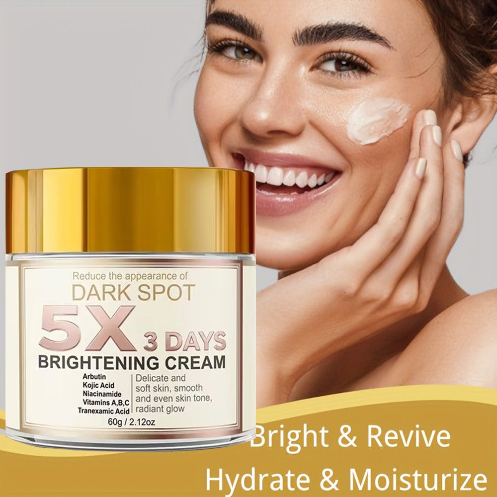 2pcs Brightening Cream with Vitamin C, Niacinamide, and Snow Grass Extract- Unscented Moisturizing Cream, Hypoallergenic- Suitable for Dry Skin, Light Beige, Dark Spots and Pigmentation-Skin Care for Intimate Areas, Underarms, Buttocks, and Thighs