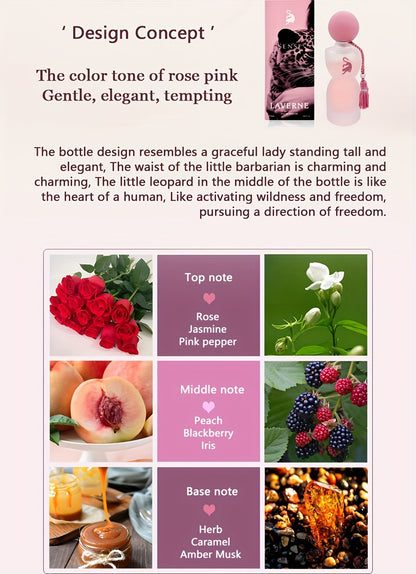 Floral Eau de Parfum for Women 75ml - Laverne Leopard Lady Perfume Long Lasting Freesia Scent, Middle East Noble Arabic Fragrance Spray, Exquisite Luxury Perfume Gift for Her