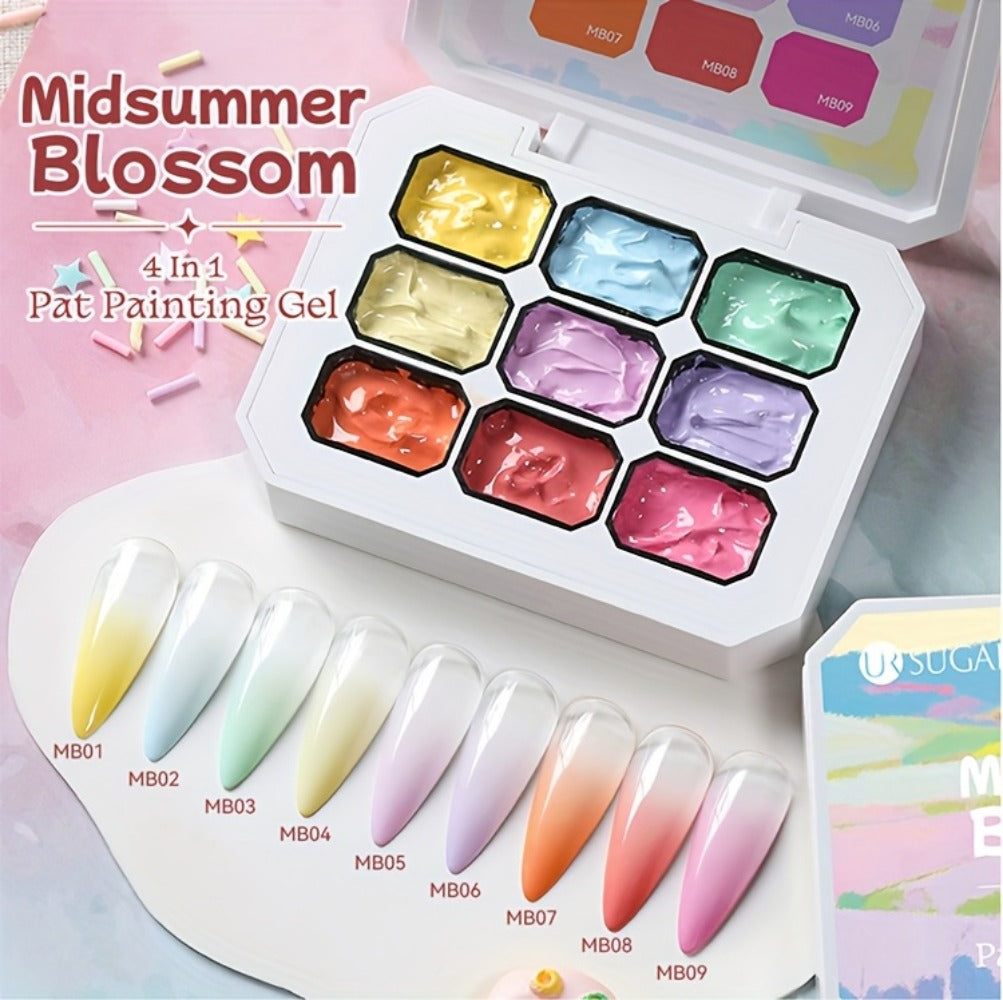UR SUGAR 4IN1 Pat Ombre Gel Nail Polish Easy Gradient Painting Gel for DIY French Nail Manicure Solid Varnishes Paint Art Gel