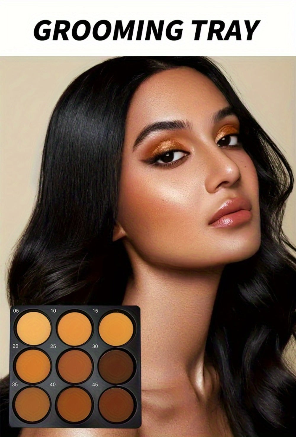 Contour and Concealer Palette 9 Colors Matte Waterproof Oil Control 3D Natural Makeup Effect Eyeshadow Foundation for All Skin Types