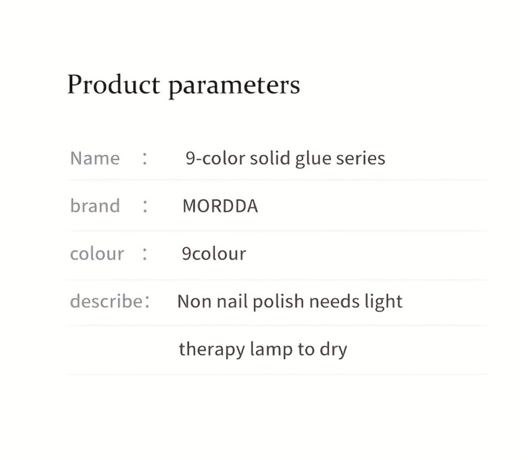 MORDDA 9pcs/set Ancola Red Solid Glue -- New Spring And Summer Nail Products Multifunctional Solid Nail Polish With Gradient Effects With Shiny Gloss And Fashionable LED Nails In High Saturation Colors A Top Choicefor Women's Manicures DIY