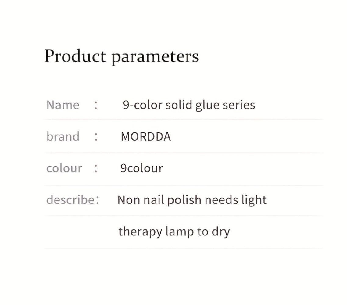 MORDDA 9pcs/set Ancola Red Solid Glue -- New Spring And Summer Nail Products Multifunctional Solid Nail Polish With Gradient Effects With Shiny Gloss And Fashionable LED Nails In High Saturation Colors A Top Choicefor Women's Manicures DIY