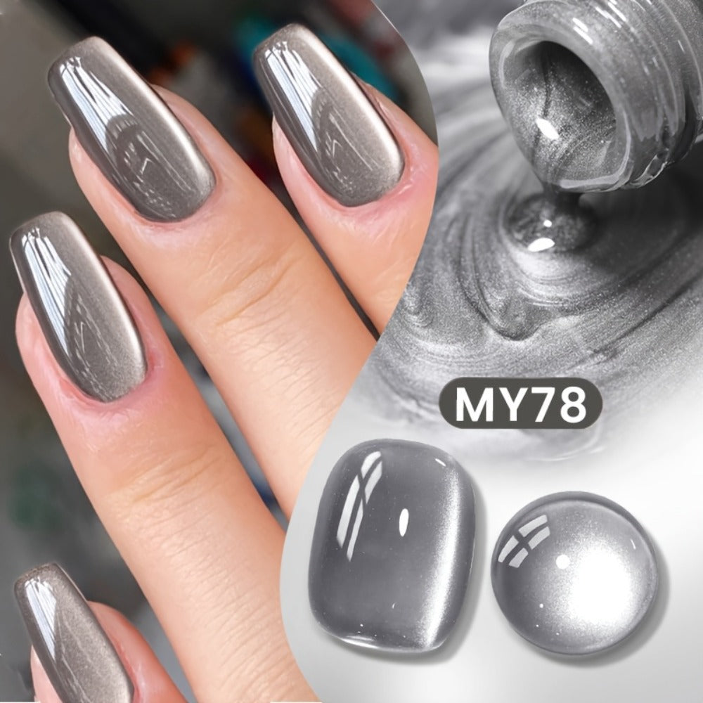 Cat Eye Gel Nail Polish Magnetic Smoky Ash 10ml Semi-Permanent Soak-Off LED Lamp Nail Varnish High Gloss Manicure Art BORN PRETTY