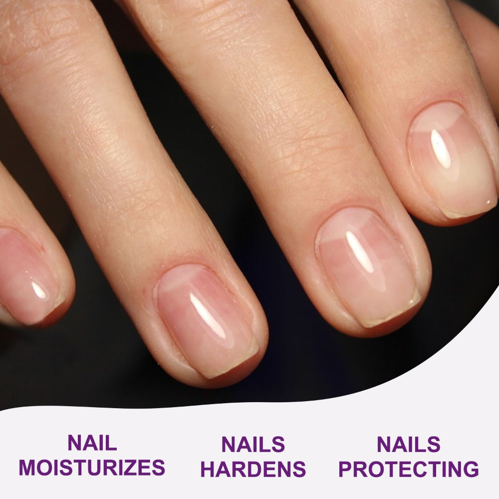 0.34oz Toenail Strengthening Polish for Thin Brittle Nails, Formaldehyde Free, with Glycerin and Hyaluronic Acid, for Fingernails & Toenails, Fast Results, Suitable for All Light Beige Types