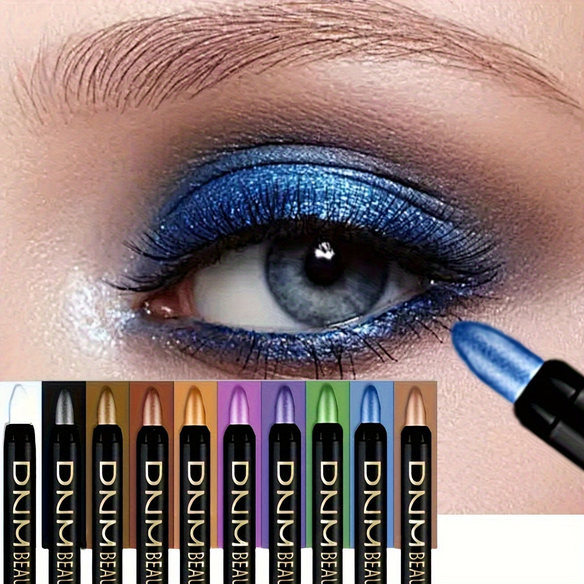 Halloween And Christmas Gifts; Essential Makeup Tools For Halloween And Christmas, 10 Color Waterproof Eye Makeup Color Pearlescent Pen High Light Stick Silkworm Lying Pen/Rotating Smoky Eye Shadow Pearlescent Matte Eye Shadow Pen