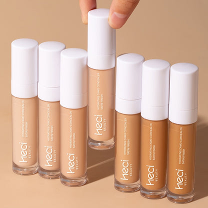 Concealer & Highlighter Set 2 Pcs - Buildable Coverage Liquid Concealer with Contour Stick, Hydrating Pore-Minimizing Long-Lasting Formula for Blemishes & Dark Circles