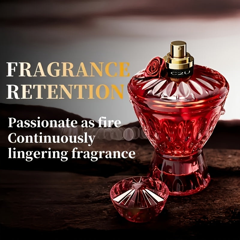 Random 1pc Red Crystal Rose Women'S Perfume, Seductive Floral Woody Scent, Long Lasting Eau De Parfum For Daily Wear Dates Parties, Perfect Gift For Her, Ideal For Valentine'S Halloween Christmas New Year.