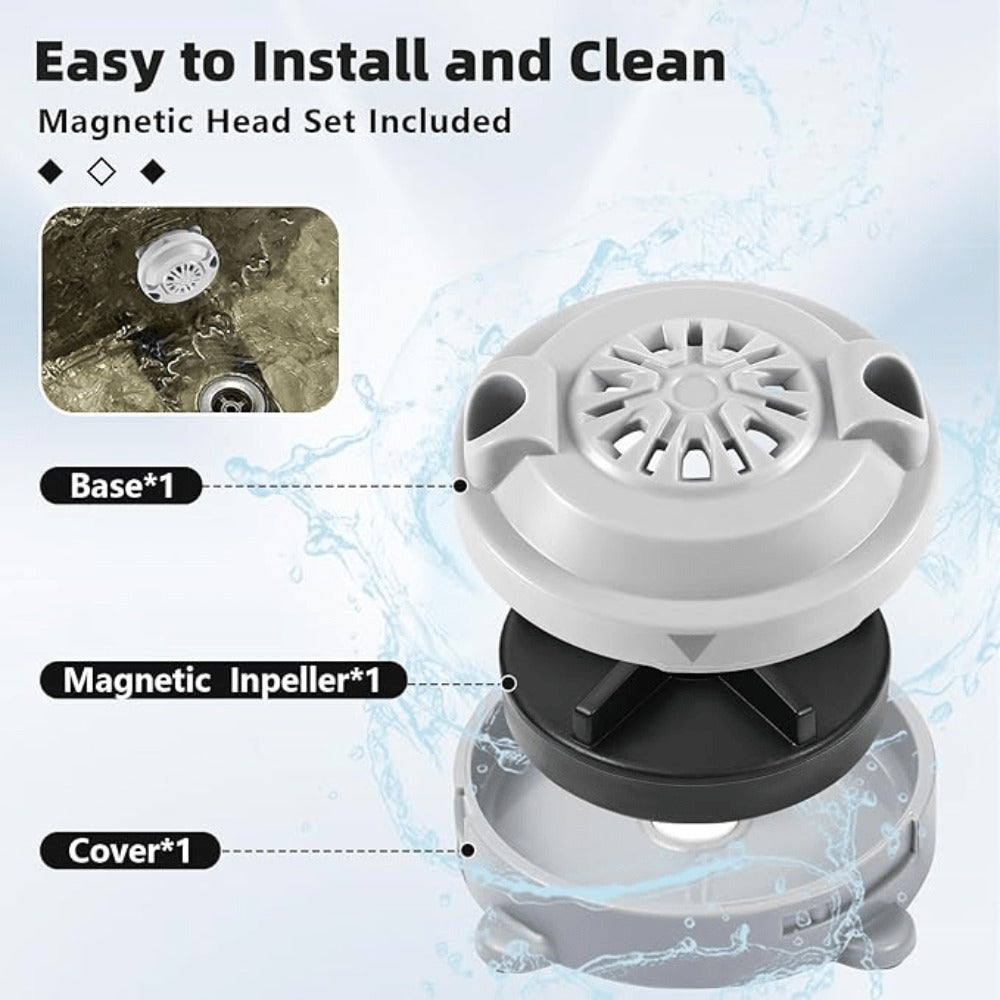 Magnetic Jet Head Motor for Pedicure Spa Chair Replacement Part with Propeller And Cap Pipeless Design for LURACO Durable Plastic Construction Easy to Clean Ideal for Hard Floors Spa Chair Motor Replacement Rotating Jet Head 4 Pin